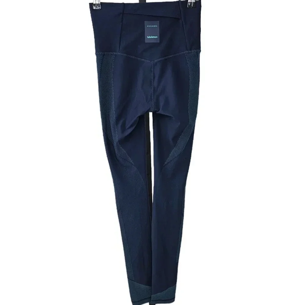 Lululemon x Roksanda My Element Tight True Navy Arctic  Blue Size 4 High Rise - Picture 2 of 9